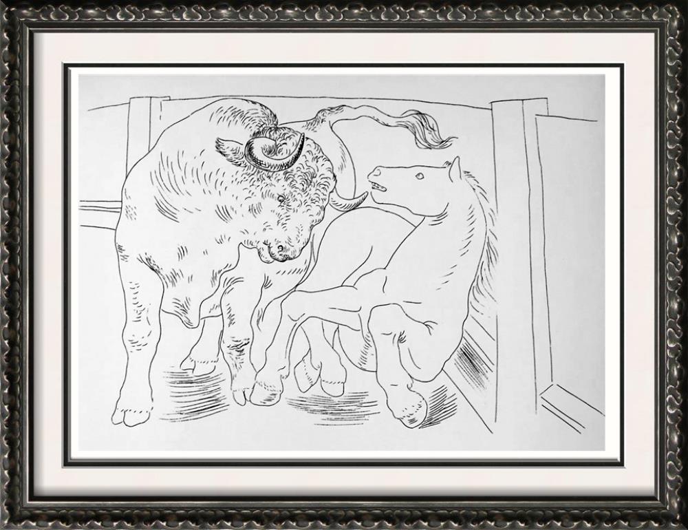 Pablo Picasso Bull and Horse c. 1927 Fine Art Print from Museum Artist