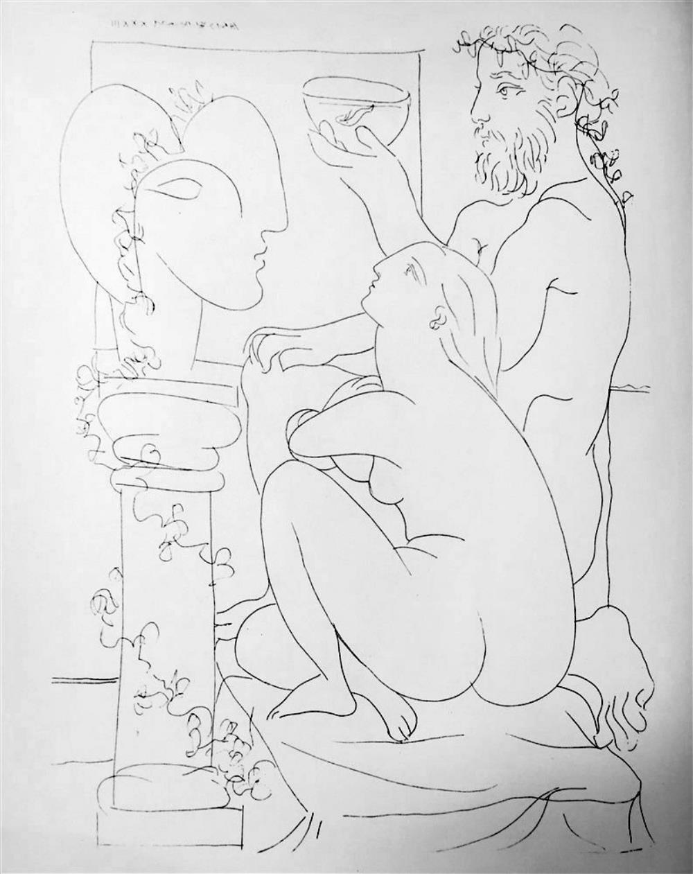 Pablo Picasso Sculptor, Model and Fishbowl c. 1933 Fine Art Print from Museum Artist - Click Image to Close