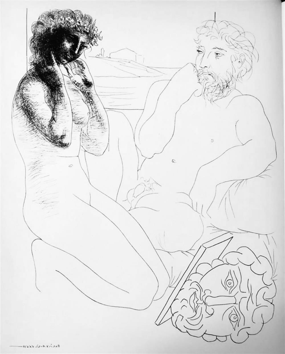 Pablo Picasso Sculptor and Model c. 1933 Fine Art Print from Museum Artist - Click Image to Close