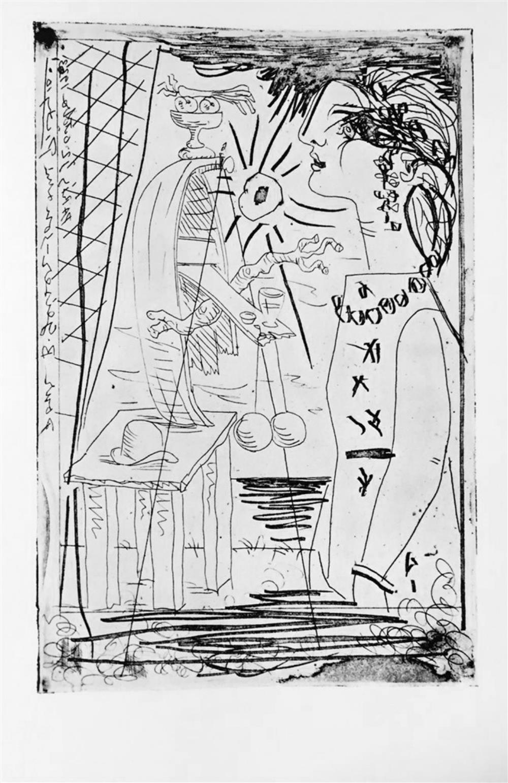 Pablo Picasso Print for B. Geiser c. 1933 Fine Art Print from Museum Artist - Click Image to Close