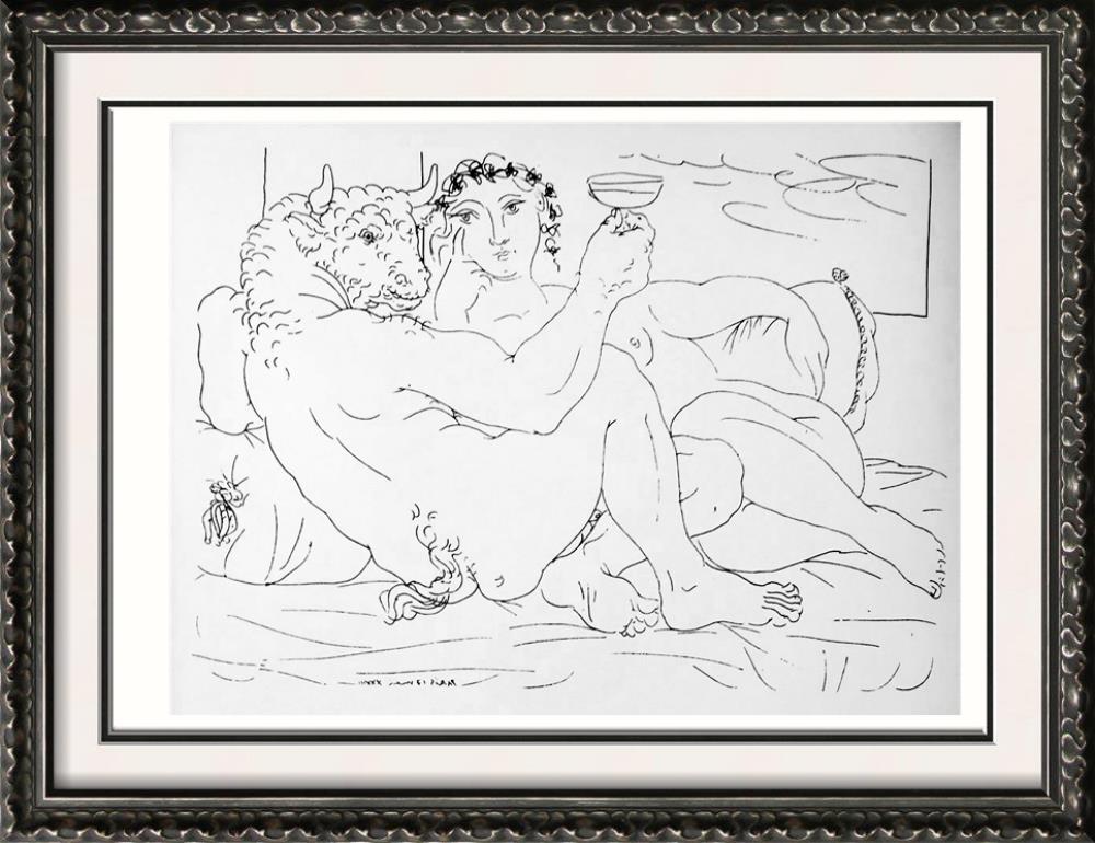 Pablo Picasso Minotaur and Woman c. 1933 Fine Art Print from Museum Artist