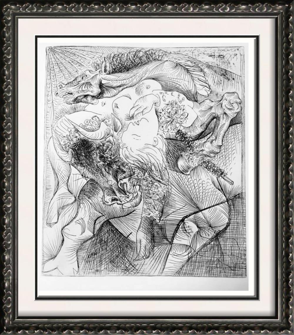 Pablo Picasso Bull, Horse and Man c. 1934 Fine Art Print from Museum Artist