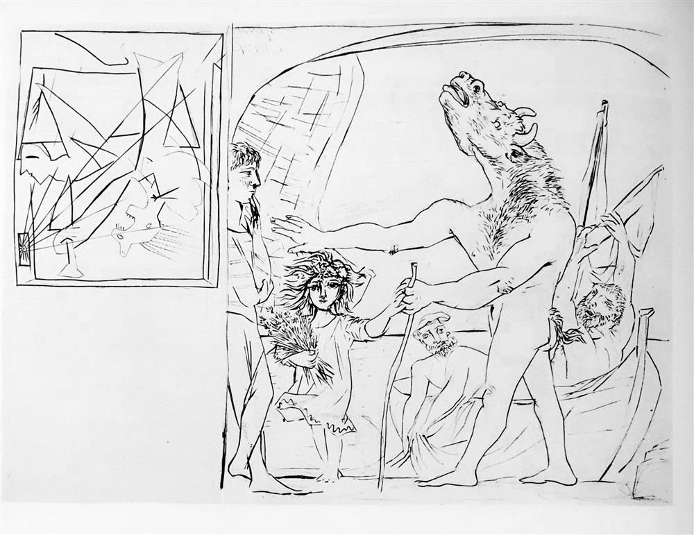 Pablo Picasso Blind Minotaur c. 1934 Fine Art Print from Museum Artist - Click Image to Close