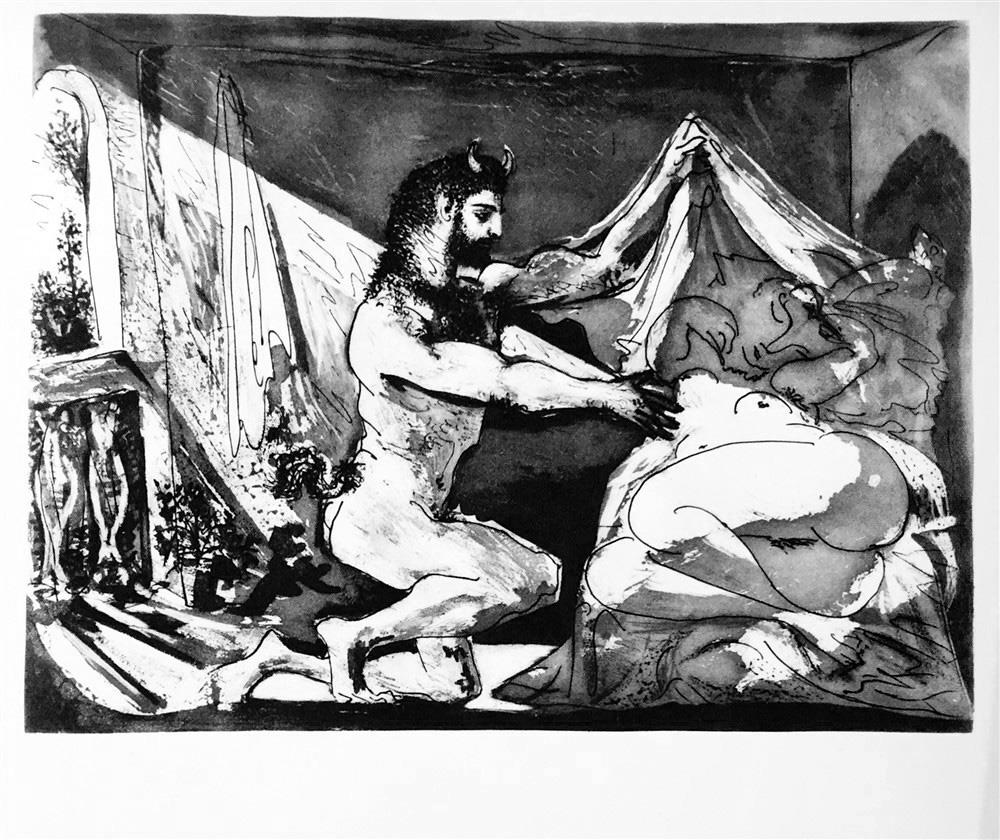 Pablo Picasso Satyr and Sleeping Woman c. 1936 Fine Art Print from Museum Artist - Click Image to Close