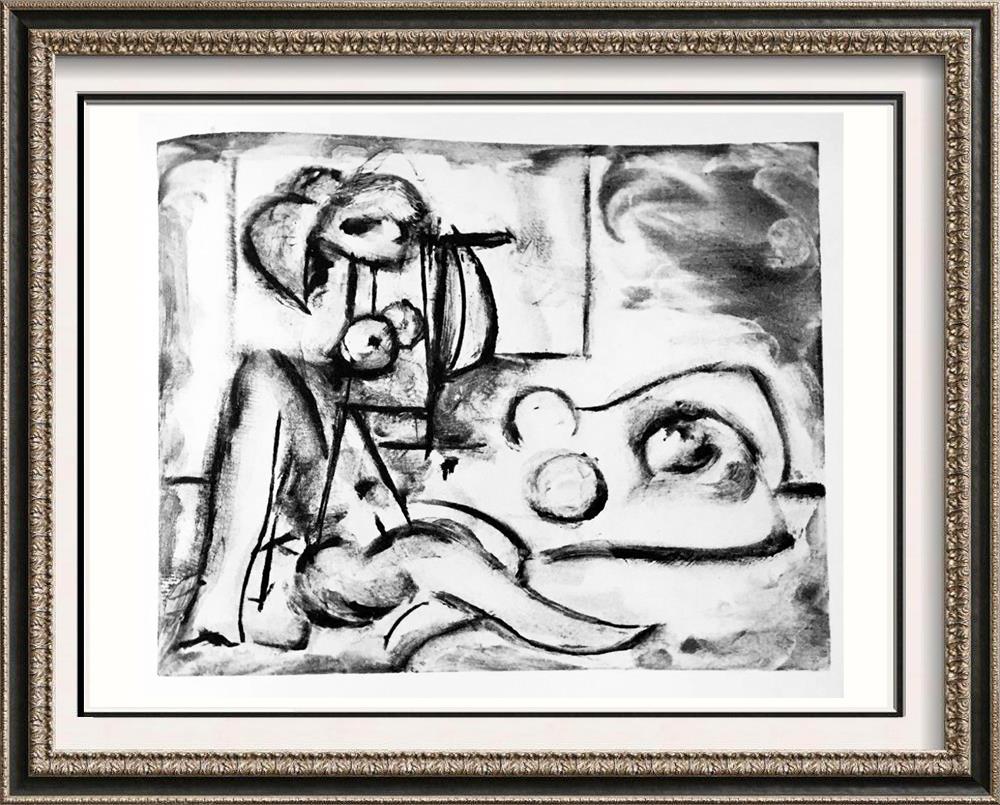 Pablo Picasso Seated Woman and Sleeping Woman c. 1933-34 Fine Art Print from Museum Artist
