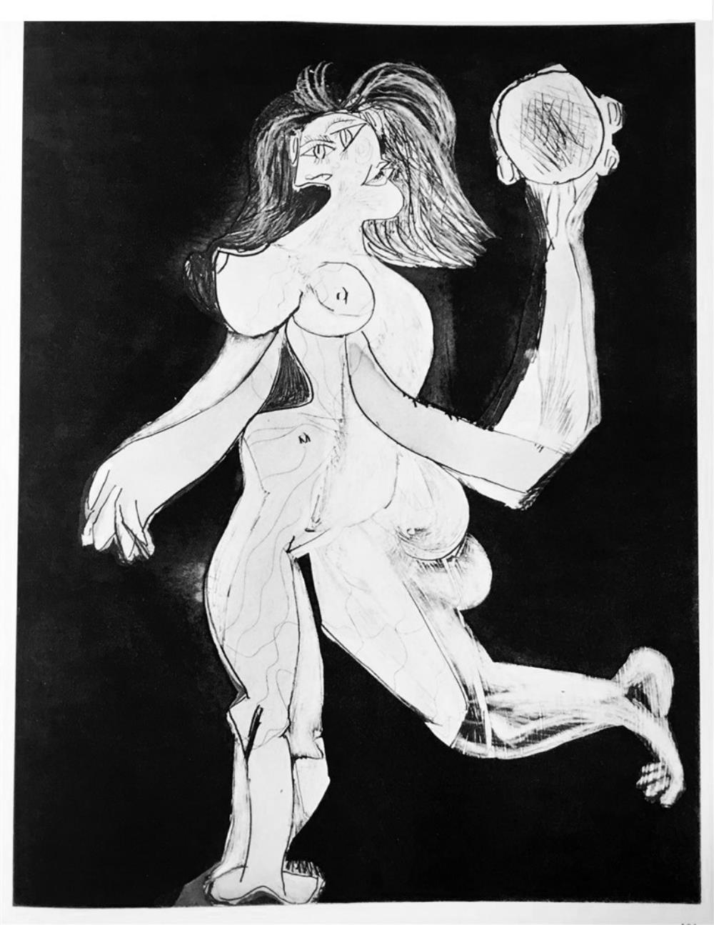 Pablo Picasso Dance with Tambourine c. 1938 Fine Art Print from Museum Artist
