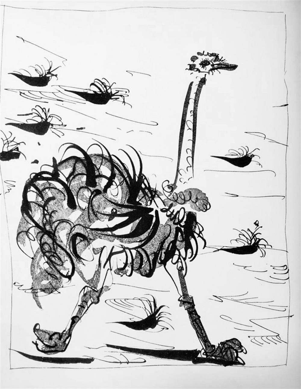 Pablo Picasso Ostrich c. 1937 Fine Art Print from Museum Artist - Click Image to Close