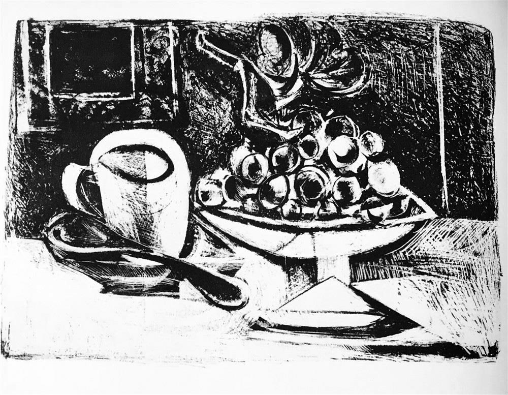 Pablo Picasso Still Life with Fruit bowl c. 1945 Fine Art Print from Museum Artist - Click Image to Close