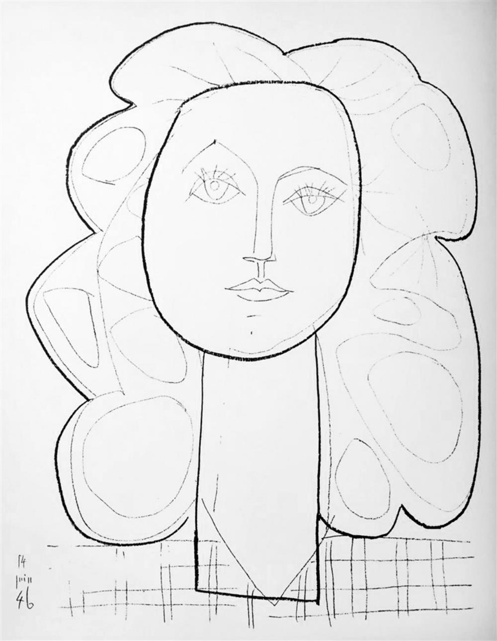 Pablo Picasso Francoise c. 1946 Fine Art Print from Museum Artist