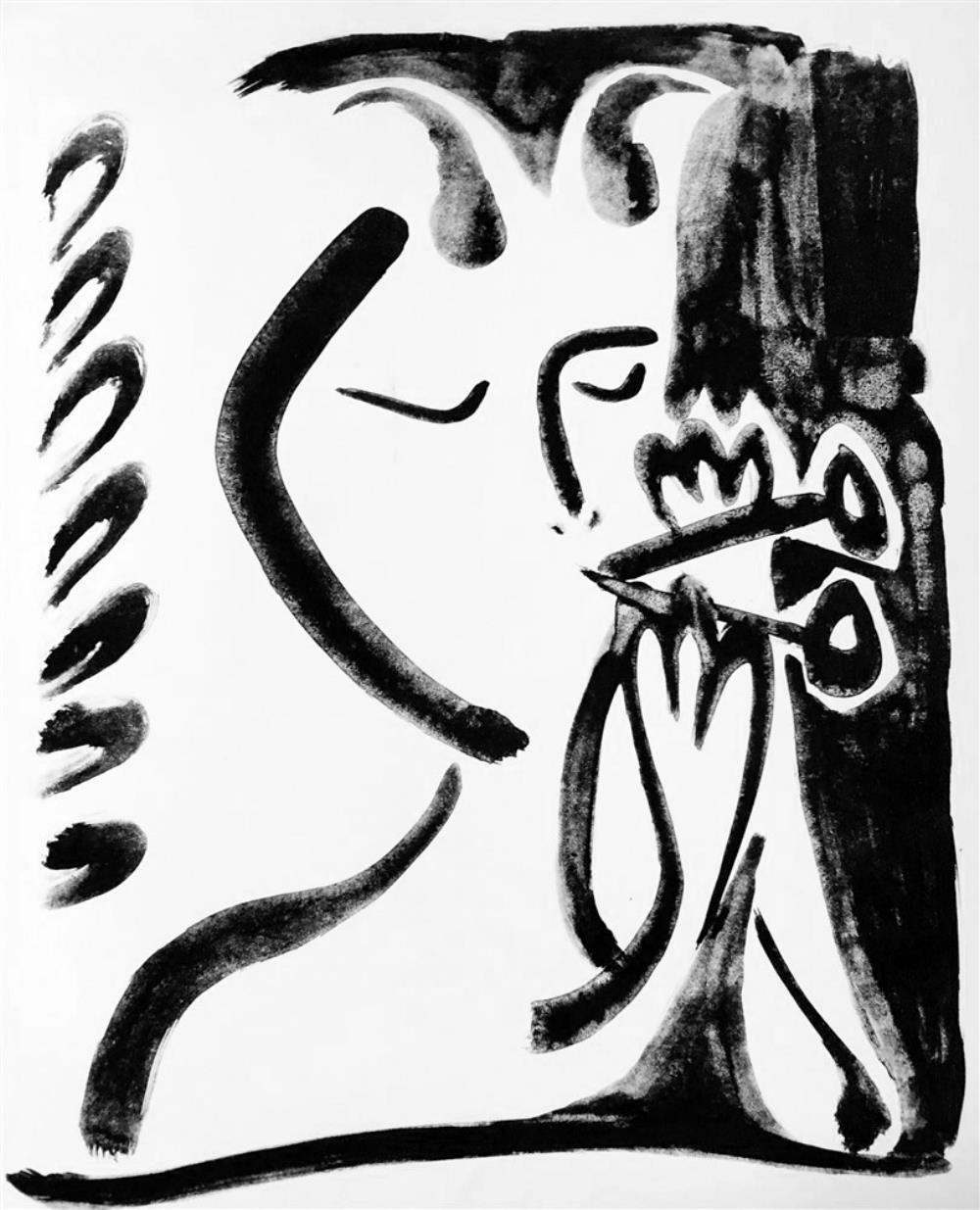 Pablo Picasso Musical Faun III c. 1948 Fine Art Print from Museum Artist - Click Image to Close