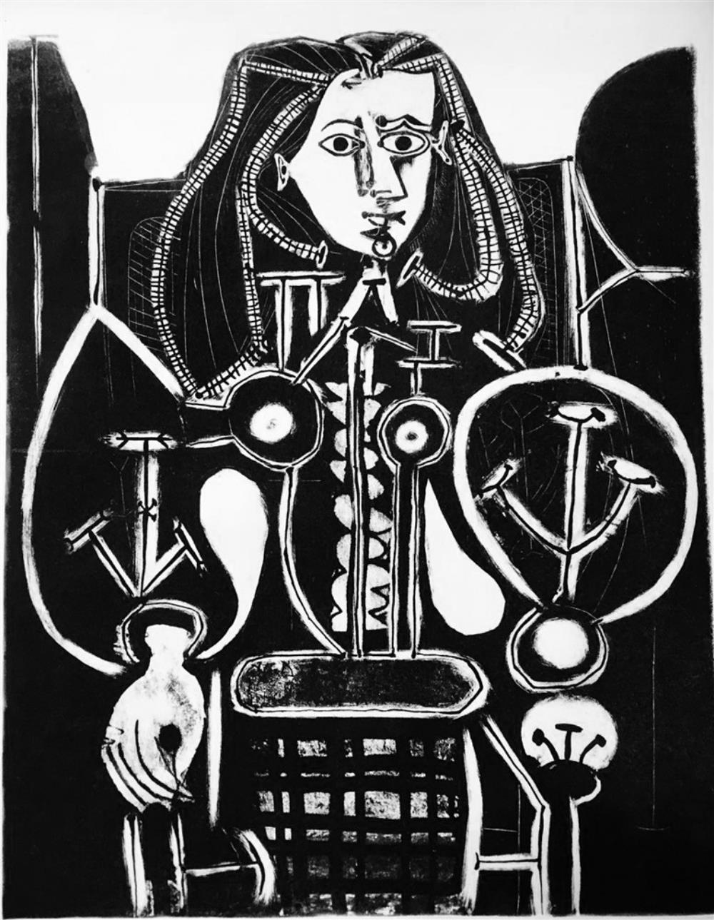 Pablo Picasso Woman in an Armchair IV c. 1949 Fine Art Print from Museum Artist - Click Image to Close