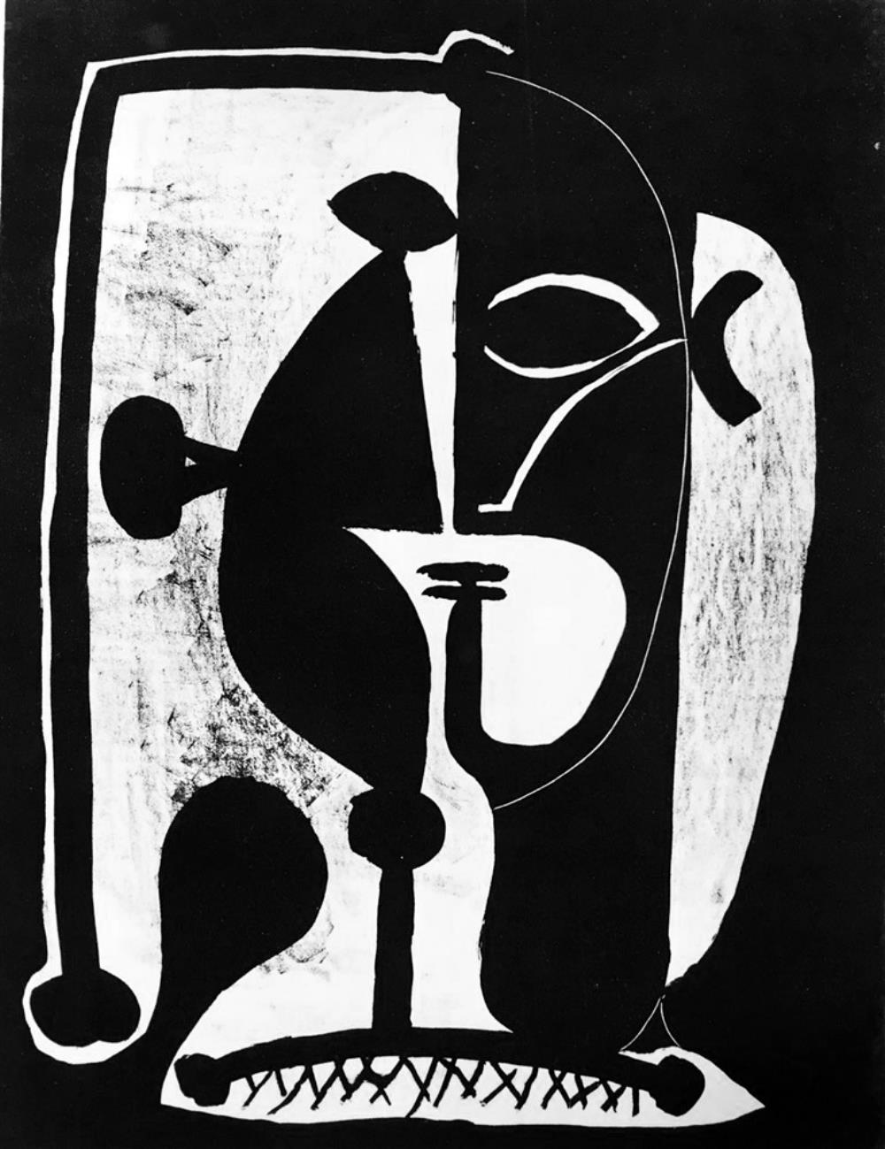 Pablo Picasso Face c. 1948 Fine Art Print from Museum Artist - Click Image to Close