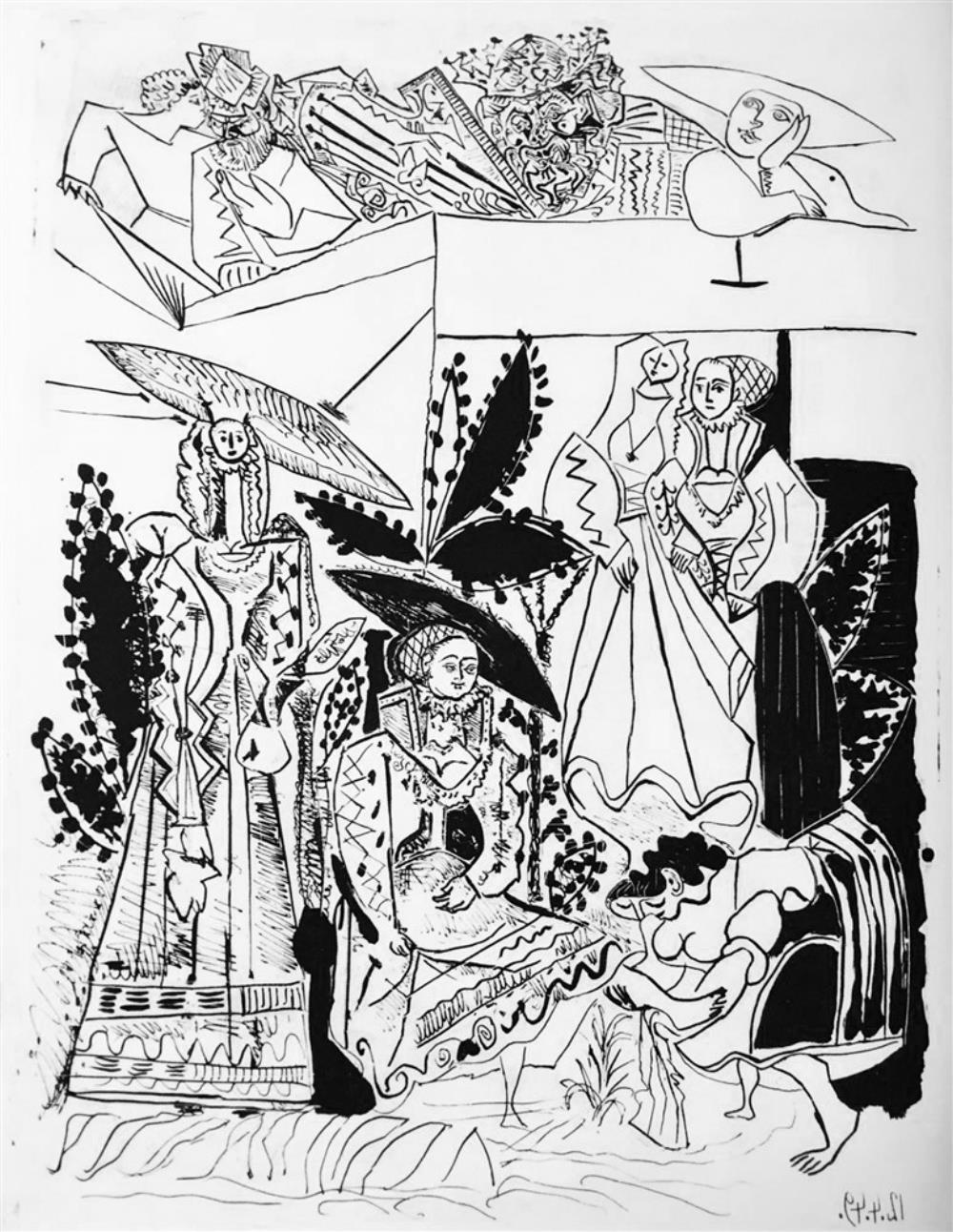 Pablo Picasso David and Bathsheba c. 1949 Fine Art Print from Museum Artist - Click Image to Close