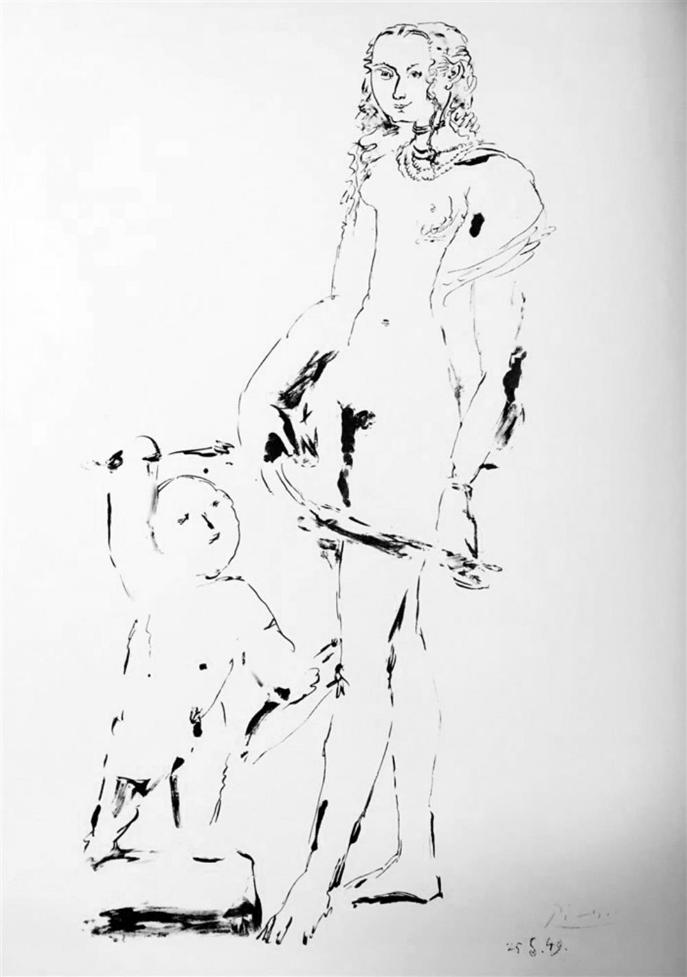 Pablo Picasso Venus and Cupid c. 1949 Fine Art Print from Museum Artist - Click Image to Close