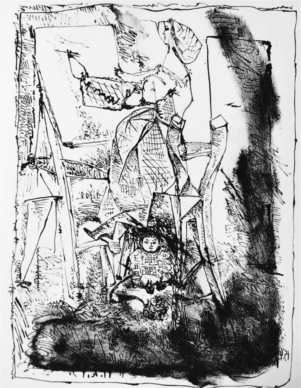 Pablo Picasso Young Artist c. 1949 Fine Art Print from Museum Artist - Click Image to Close