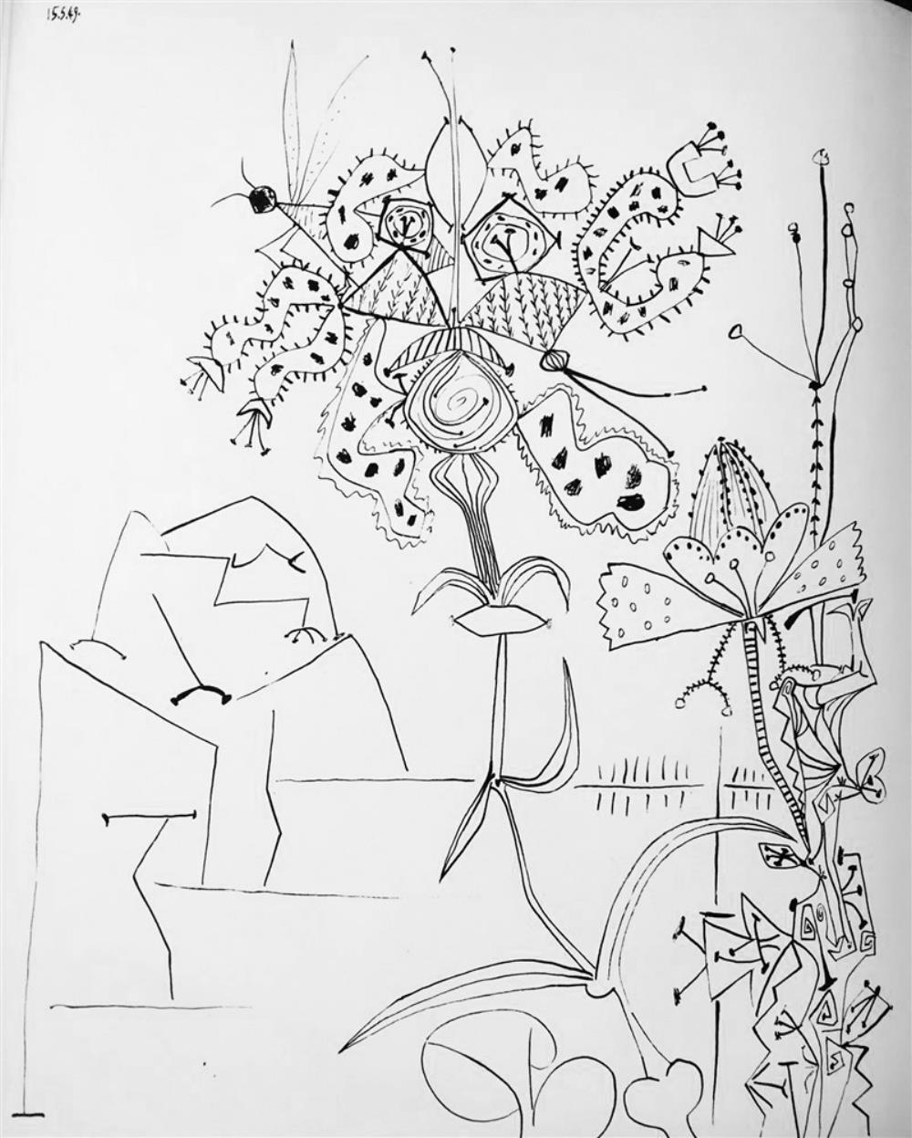 Pablo Picasso Tropical Plants c. 1949 Fine Art Print from Museum Artist - Click Image to Close