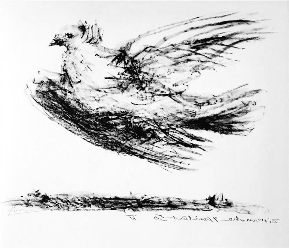 Pablo Picasso Dove in Flight c. 1950 Fine Art Print from Museum Artist - Click Image to Close