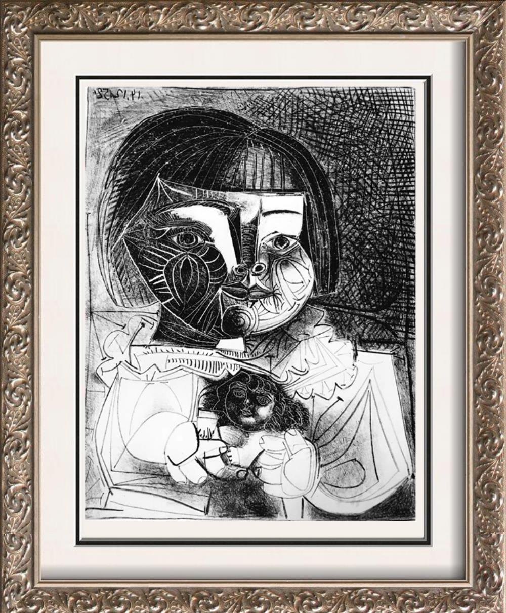 Pablo Picasso Paloma and Her Doll c. 1952 Fine Art Print from Museum Artist