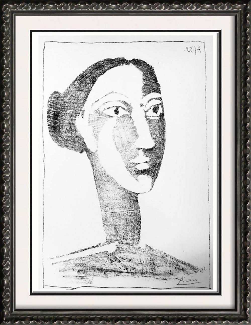 Pablo Picasso Head of a Woman with a Chignon c. 1953 Fine Art Print from Museum Artist
