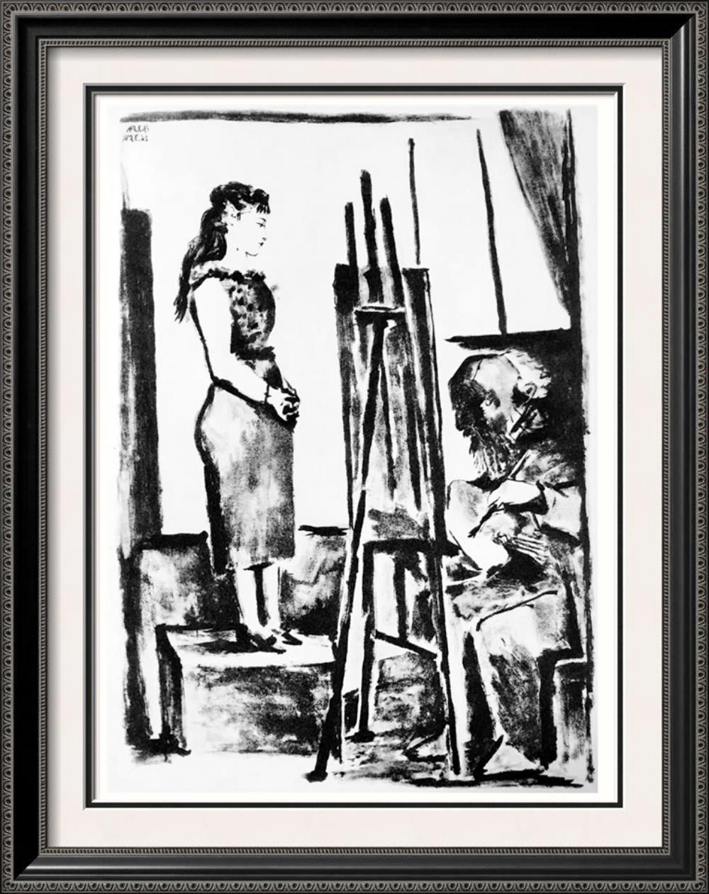 Pablo Picasso Clothed Model Posing c. 1954 Fine Art Print from Museum Artist
