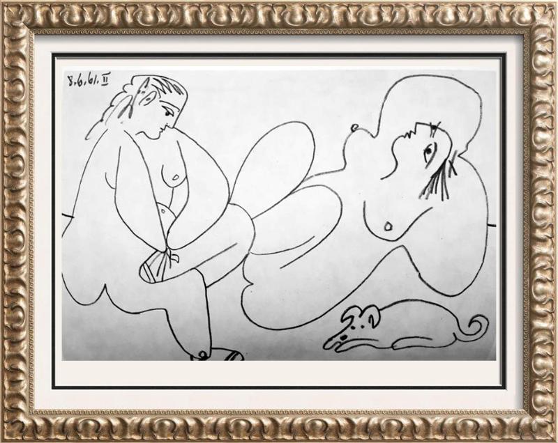 Pablo Picasso Double Sided Black & White Print # 60245-60246