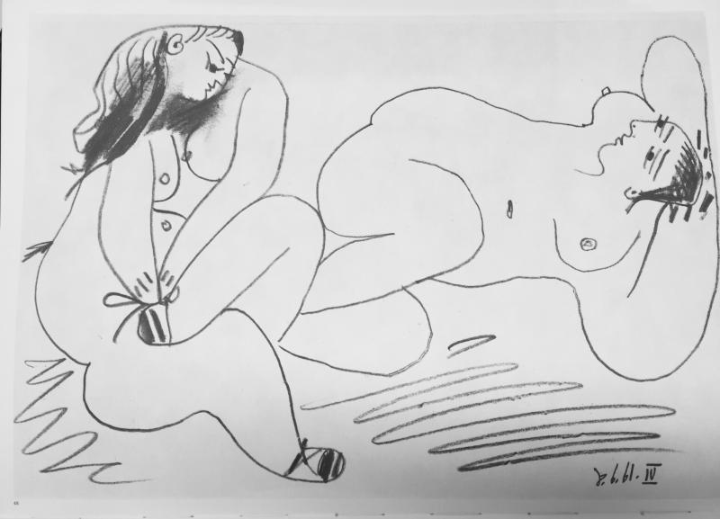 Pablo Picasso Double Sided Black & White Print # 60247-60248 - Click Image to Close