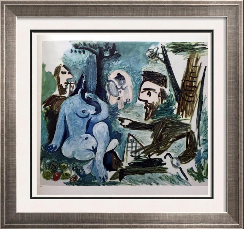 Pablo Picasso Double Sided Black & White & Full Color Print # 60255-60256