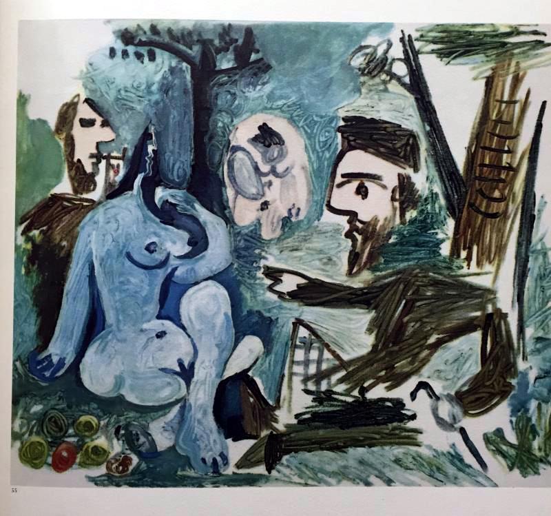 Pablo Picasso Double Sided Black & White & Full Color Print # 60255-60256