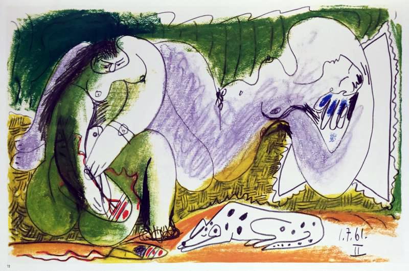Pablo Picasso Single Color & Double Page Color Print # 60272-60273