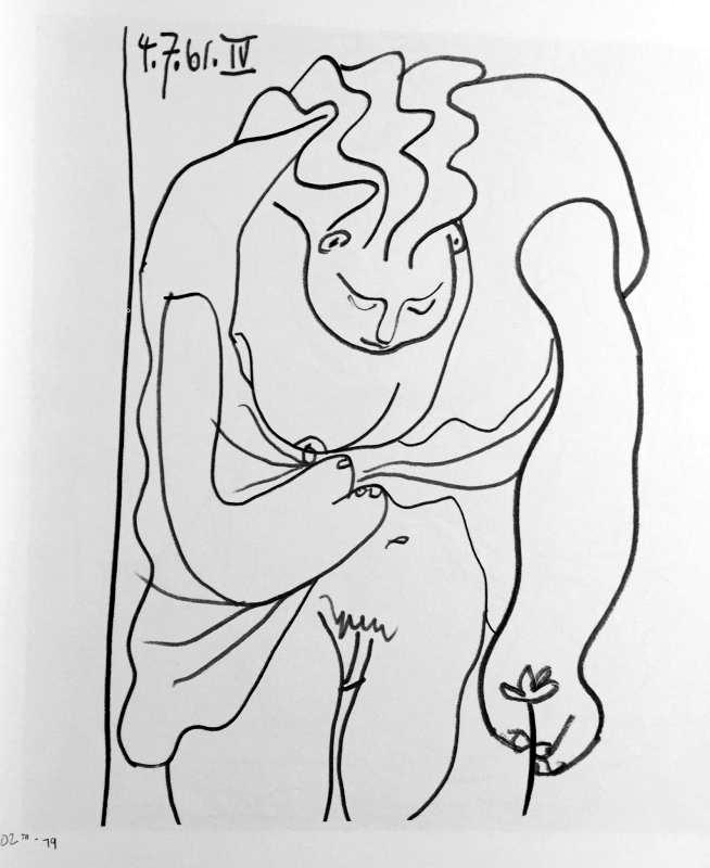Pablo Picasso Double Page Black & White Print # 60278-60279