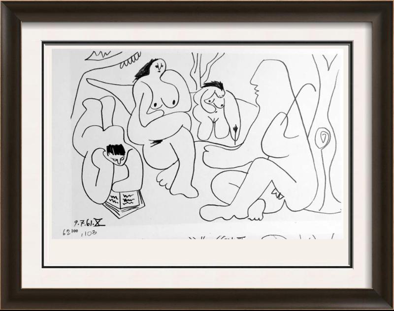 Pablo Picasso Double Sided Black & White Print # 62100 & 103