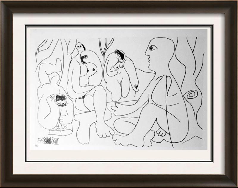 Pablo Picasso Double Sided Black & White Print # 62100 & 103