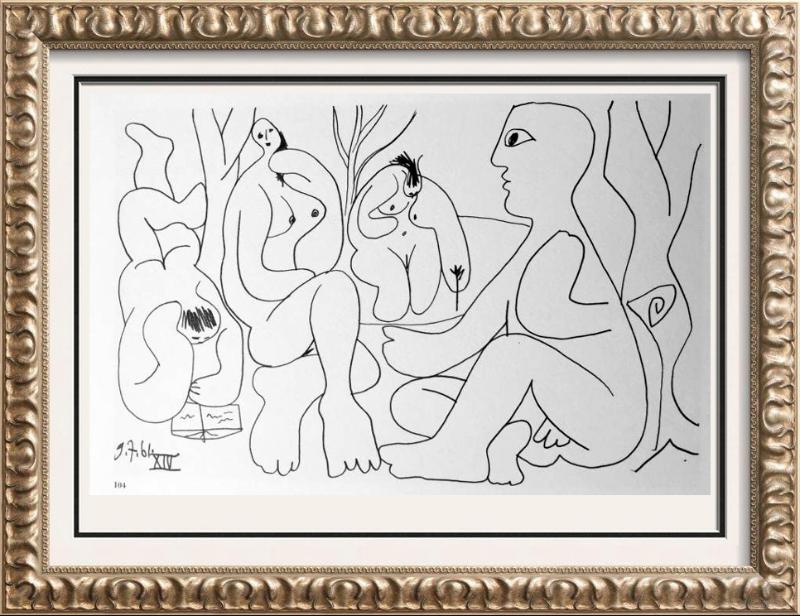 Pablo Picasso Double Sided Black & White Print # 62101 & 62104