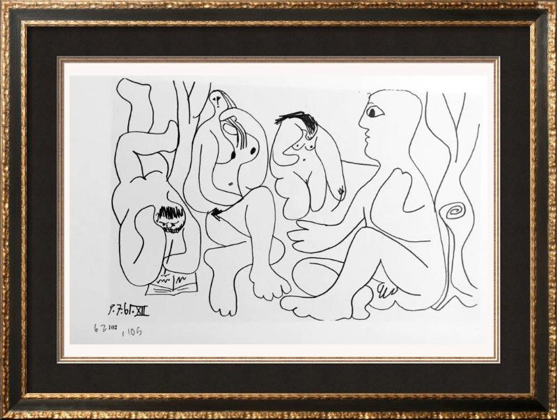 Pablo Picasso Double Sided Black & White Print # 62102 & 62105