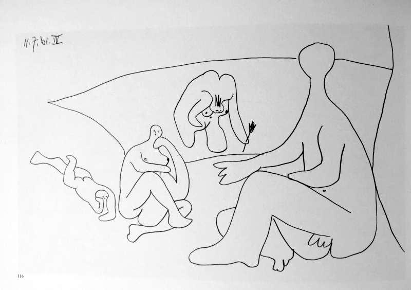 Pablo Picasso Double Sided Black & White Print # 62115-62116