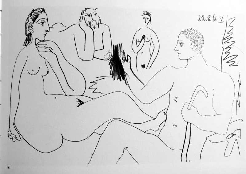 Pablo Picasso Black & White 3 images Print # 62136-62138