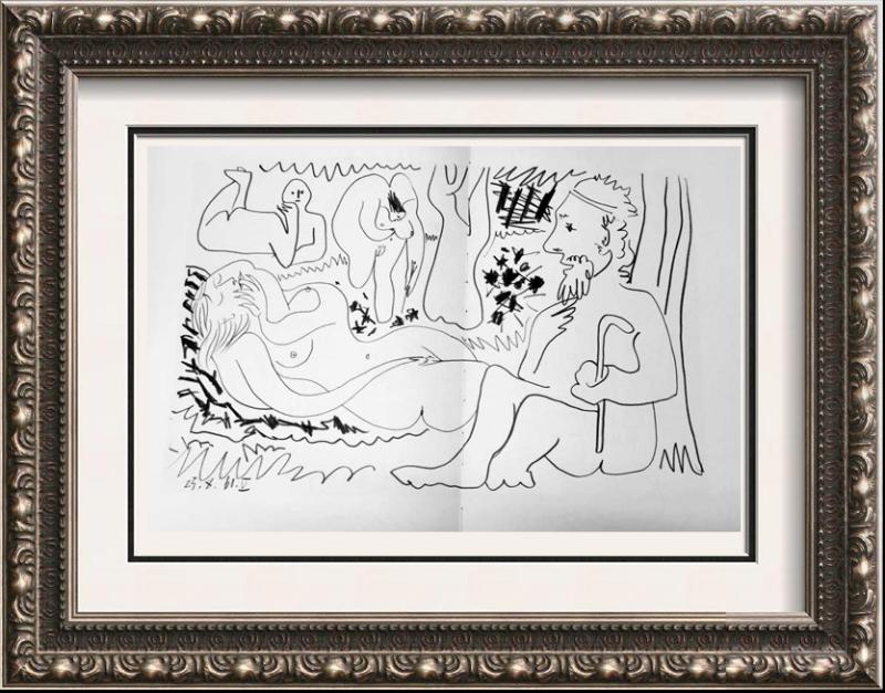 Pablo Picasso Black & White 3 images & Double Page Black & White Print # 62142-62145
