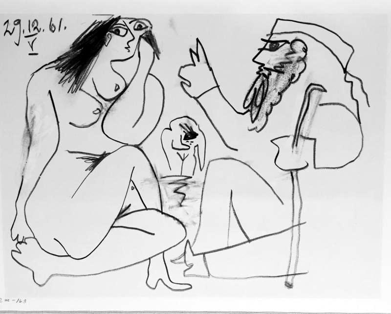 Pablo Picasso Double Sided Black & White Print # 62162-62163