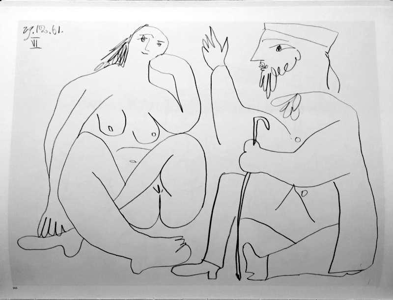 Pablo Picasso Double Sided Black & White Print # 62162-62163