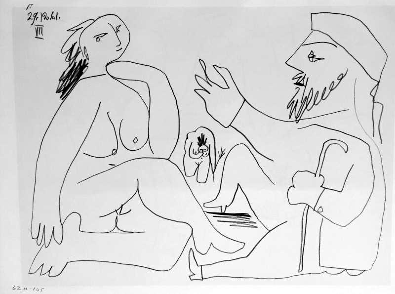 Pablo Picasso Double Sided Black & White Print # 62164-62165 - Click Image to Close