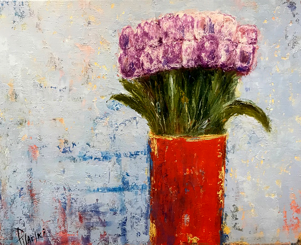 Ken Pisarkie Violet Roses - Click Image to Close