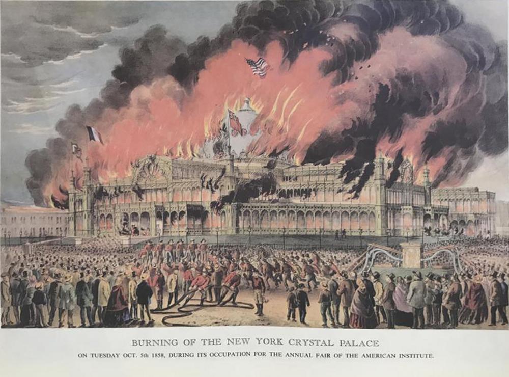 Fire fighting and fires: Burning Of The New York Crystal Palace October 5, 1858