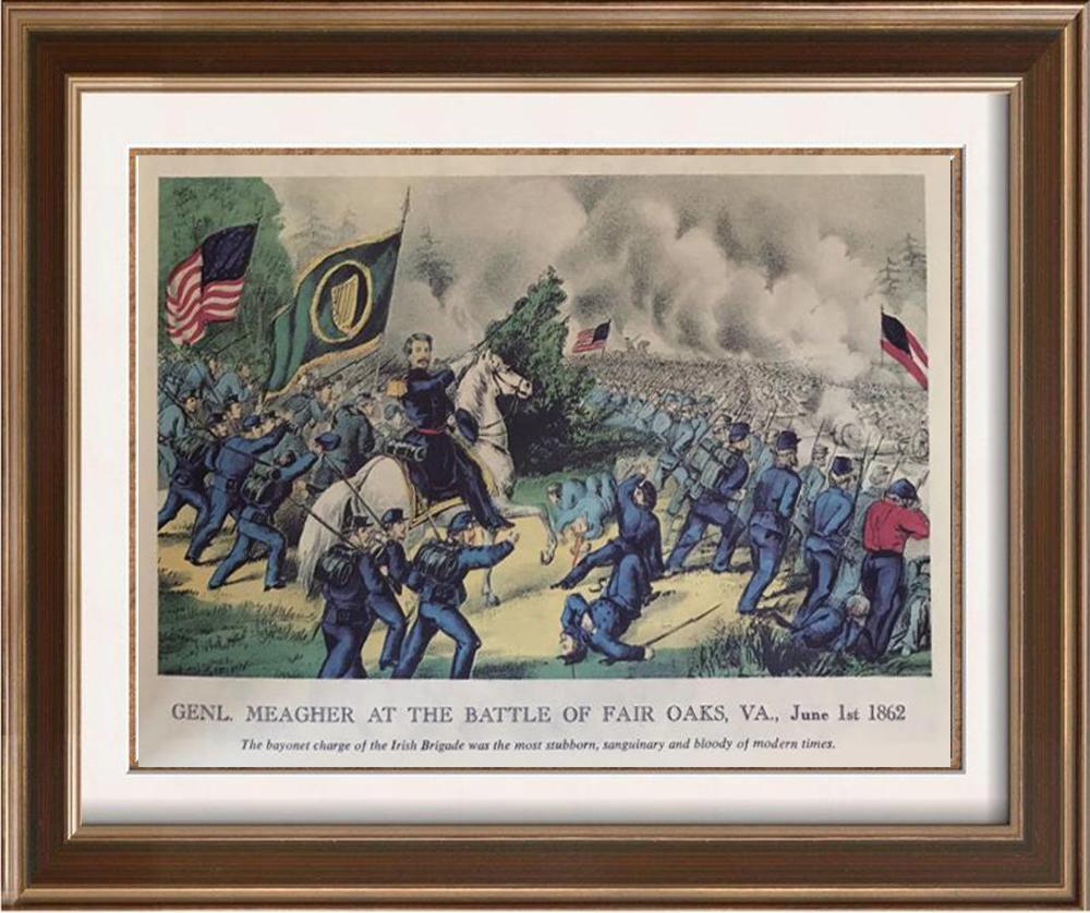 Civil War: General Meagher At The Battle Of Fair Oaks Virginia June 1, 1862