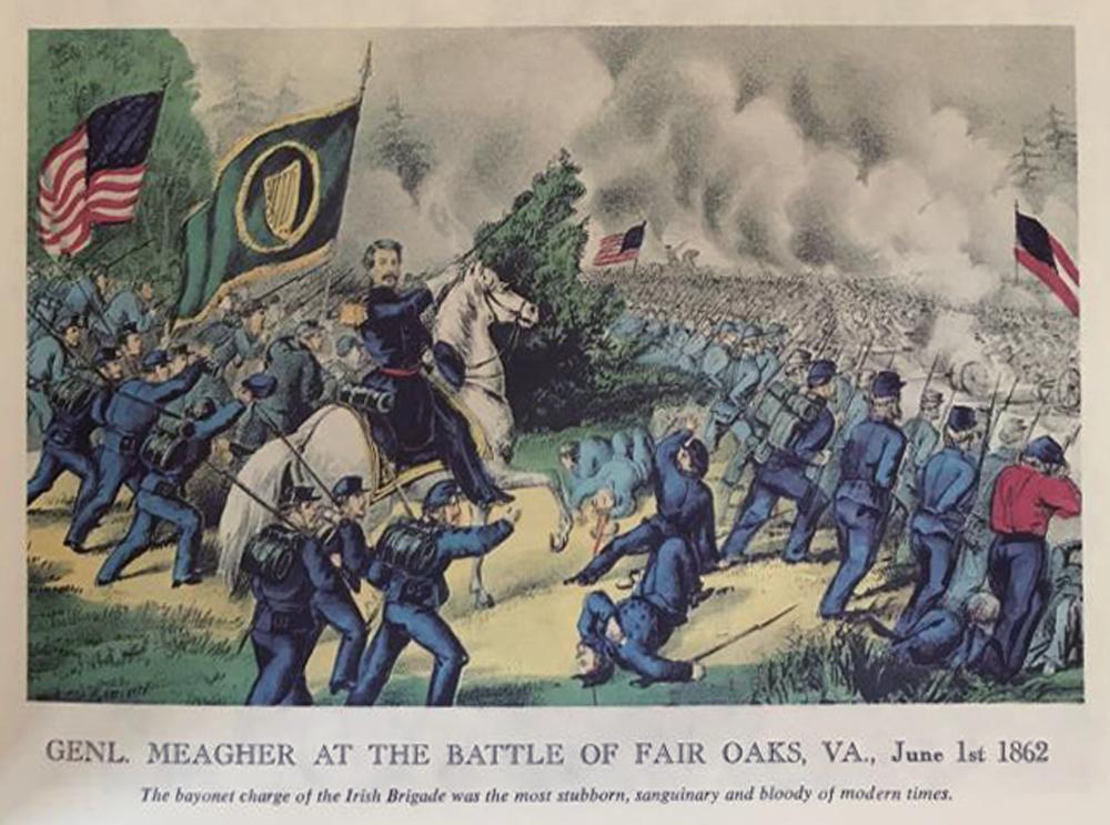 Civil War: General Meagher At The Battle Of Fair Oaks Virginia June 1, 1862 - Click Image to Close