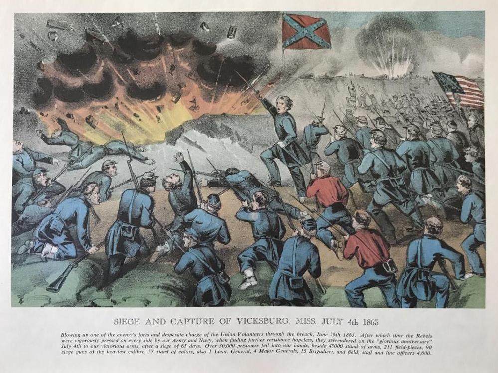 Civil War: Siege And Capture Of Vicksburg Mississippi July 4, 1863