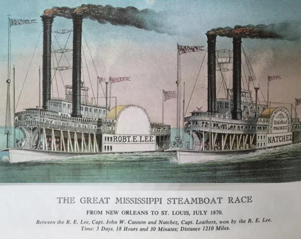 The Mississippi: The Great Mississippi Steamboat Race From New Orleans To St. Louis July 1870