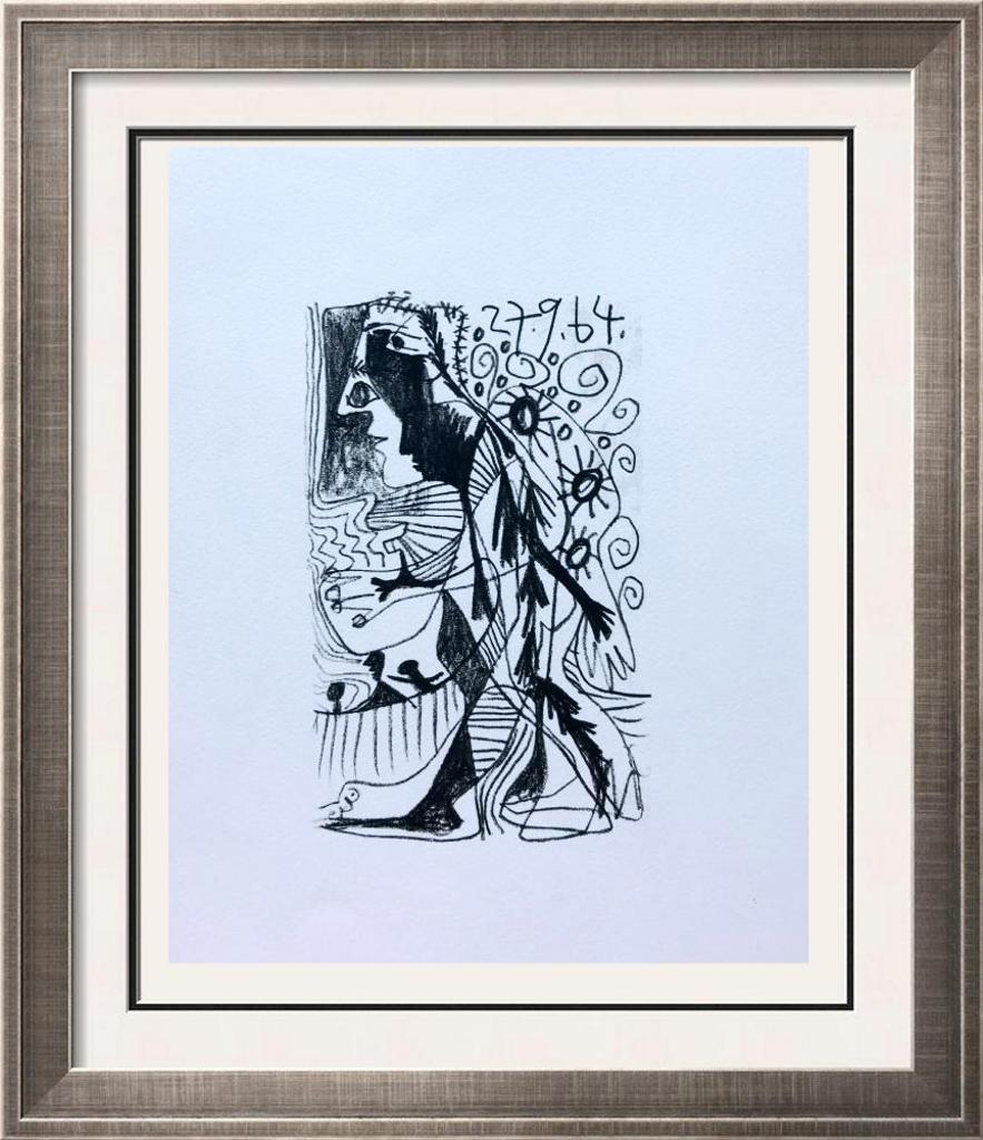 Pablo Picasso Abstract Figure Lithograph on Arches Paper