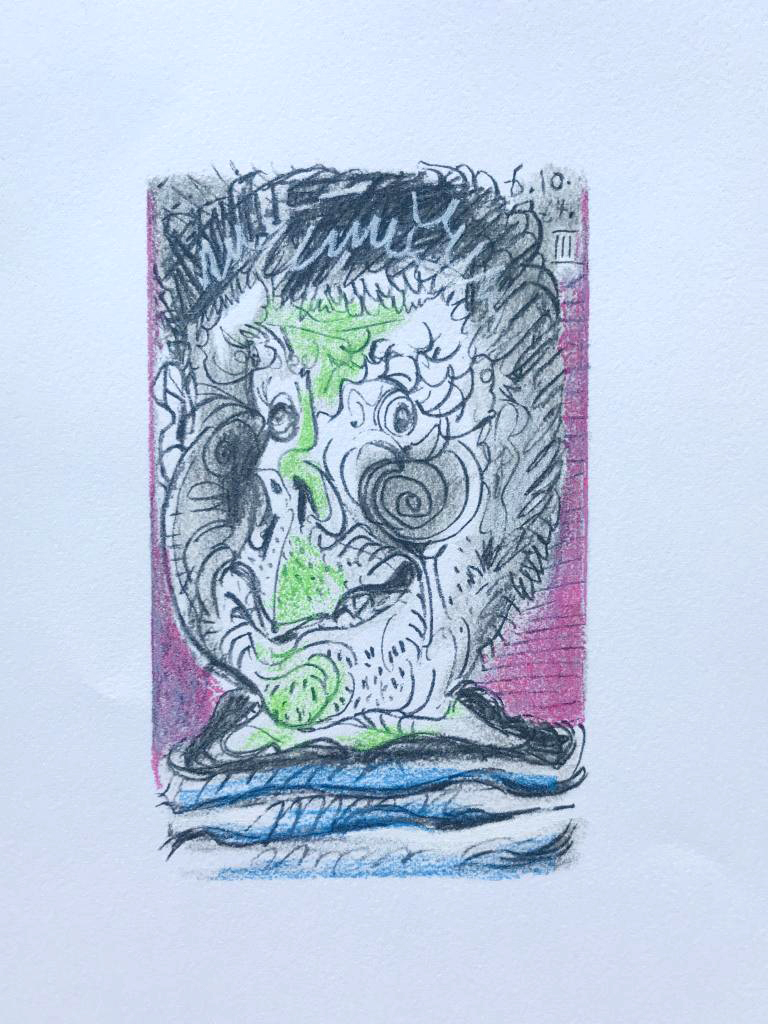 Pablo Picasso Abstract Face Lithograph on Arches Paper - Click Image to Close