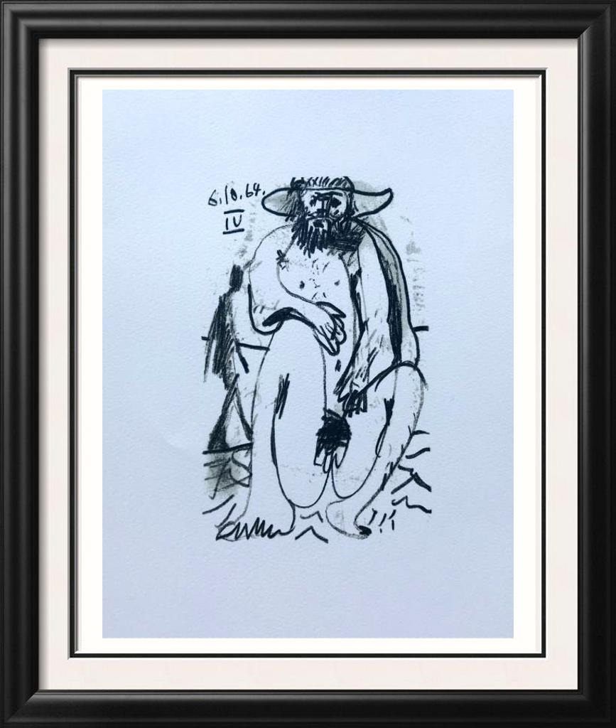 Pablo Picasso Nude Man Lithograph on Arches Paper