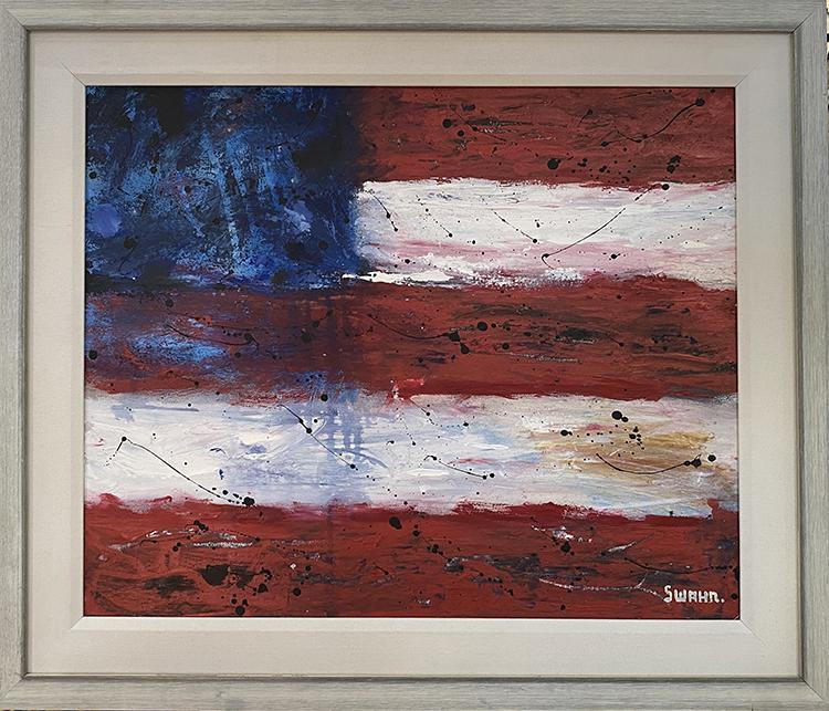 Janet Swahn America the Great Mixed Media Painting on Canvas